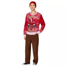 BOOZE BELLY™ Light-Up Merry Drunk Santa Beverage Dispenser Christmas Sweater at Spencer's