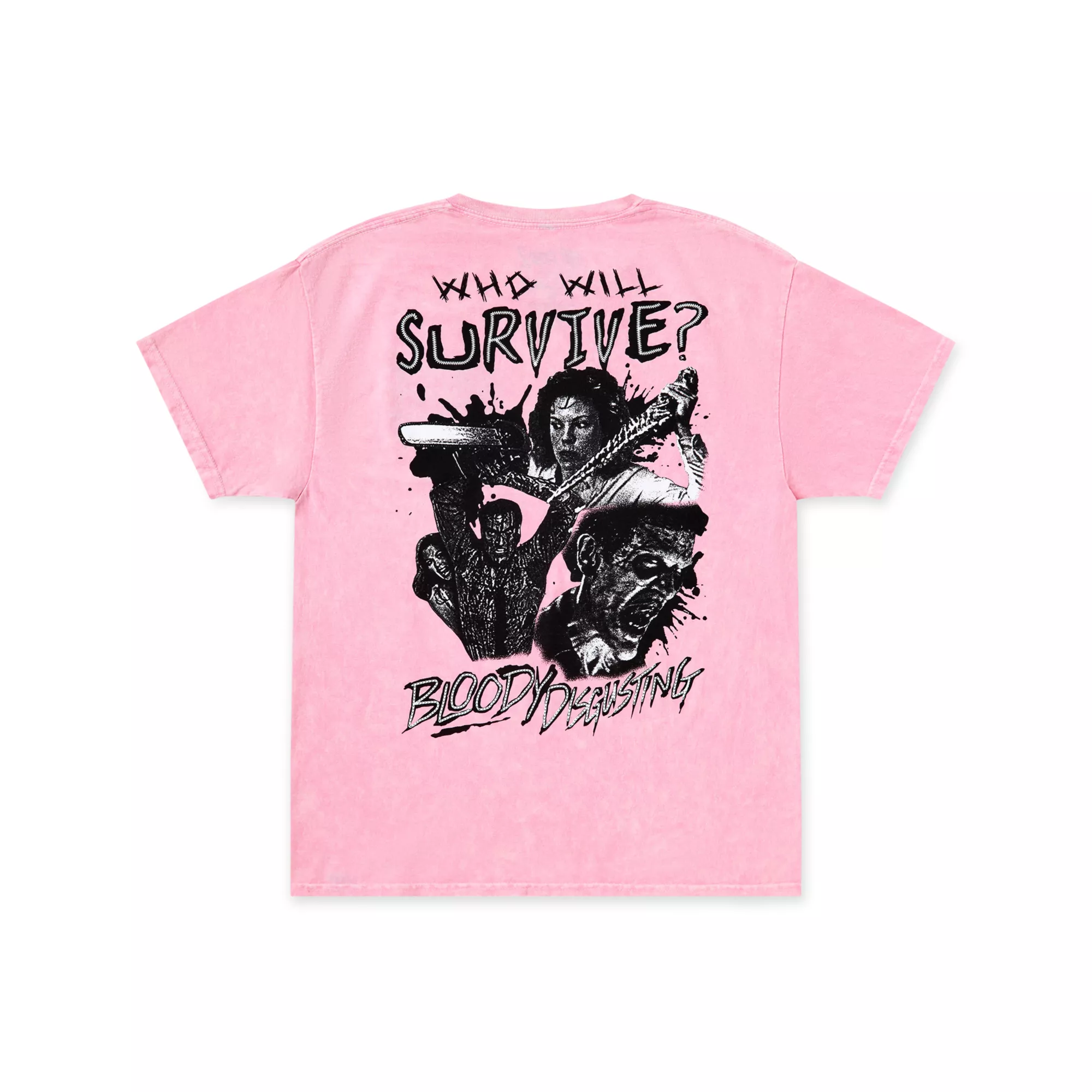 Evil Dead 2 Dead by Dawn x Bloody Disgusting Who Will Survive T Shirt at Spencer's