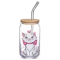 Marie Glass Cup with Straw 16 oz. - Aristocats at Spencer's