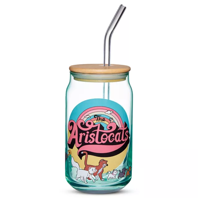 The Aristocats Glass Cup with Straw - 16 oz. at Spencer's