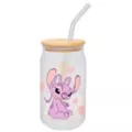 Stitch and Angel Glass Cup with Straw Set 16 oz. - Lilo & Stitch at Spencer's