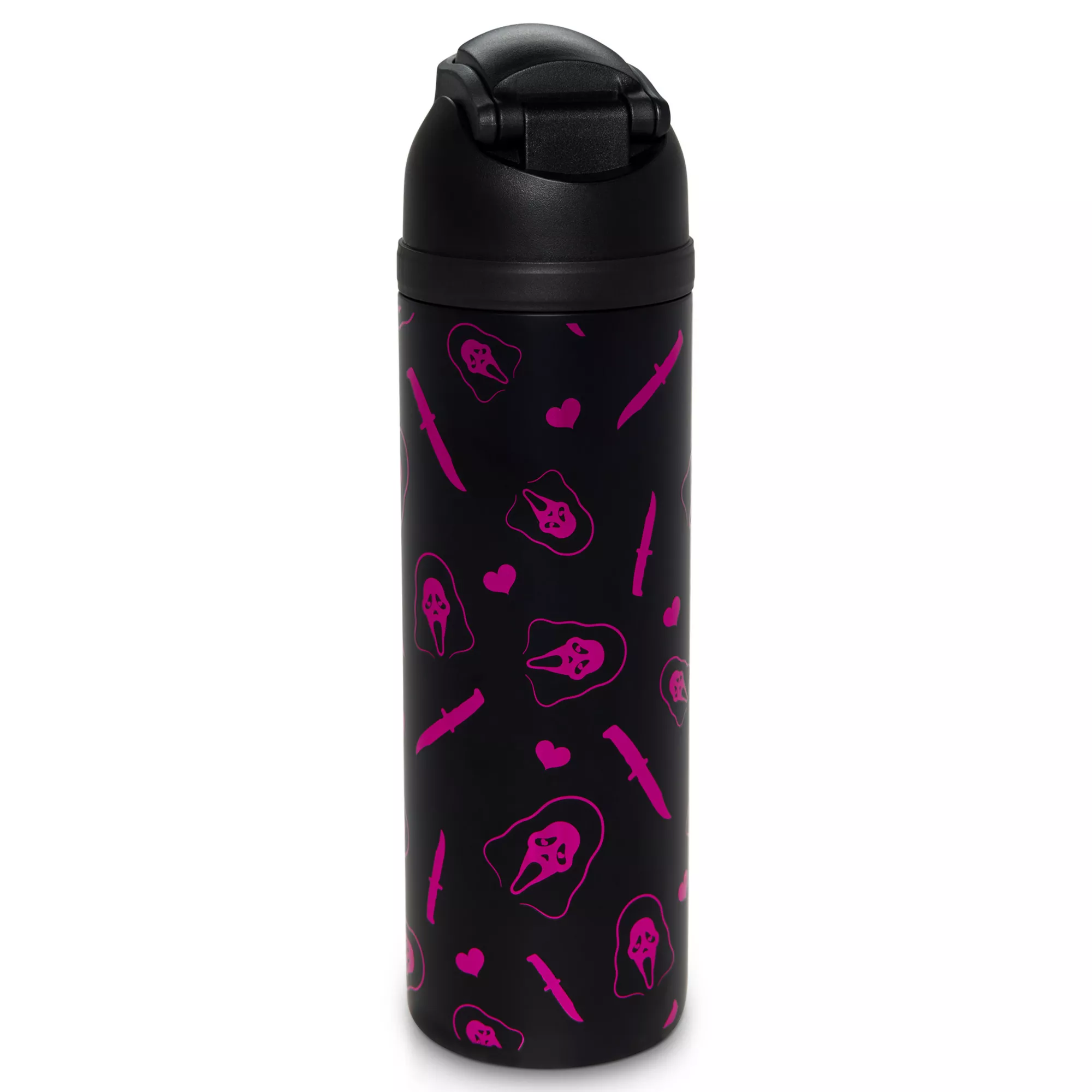 Ghost Face Heart Print Water Bottle - 24 oz. at Spencer's