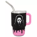Ghost Face Rhinestone Mini Travel Tumbler with Straw - 3 oz. at Spencer's