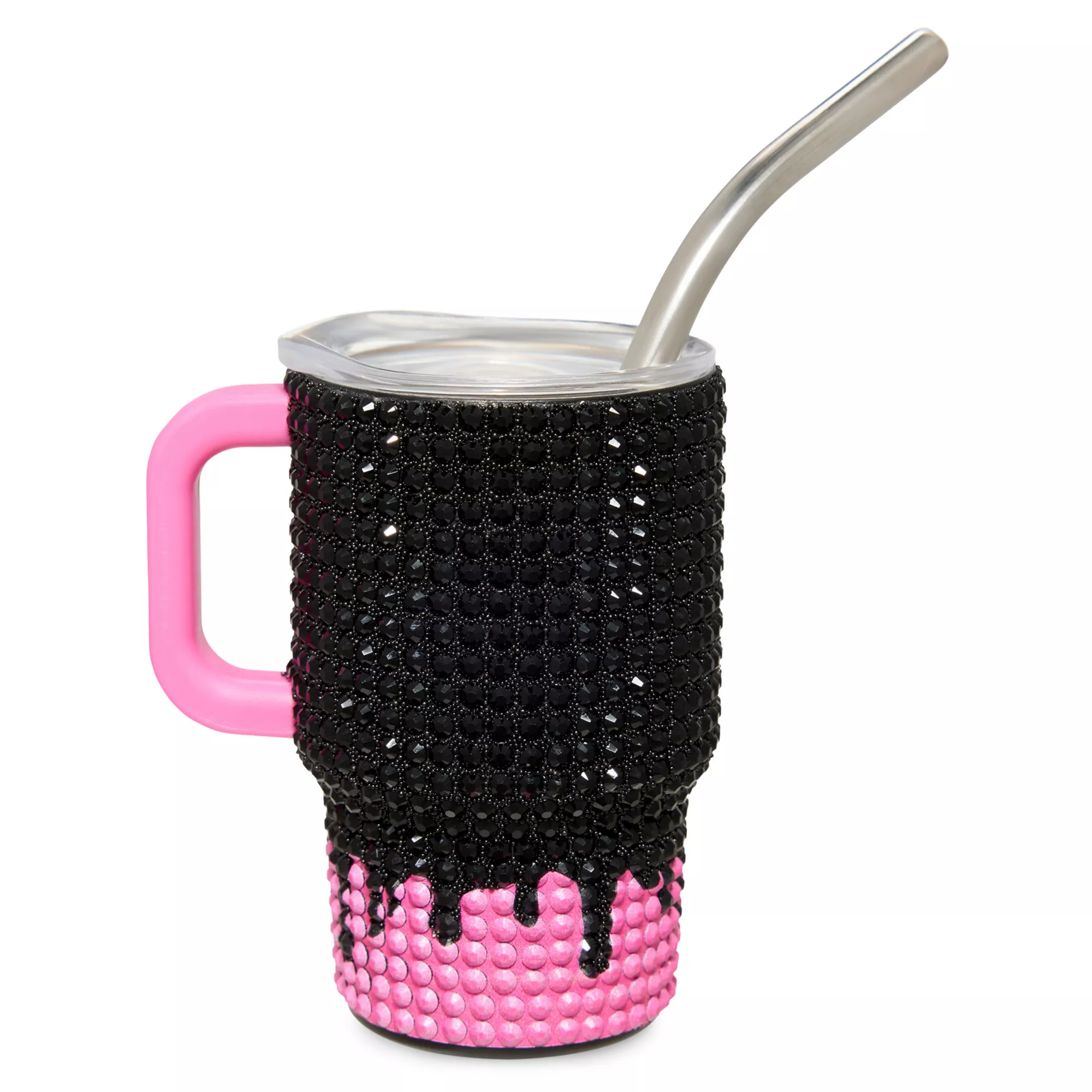 Ghost Face Rhinestone Mini Travel Tumbler with Straw - 3 oz. at Spencer's