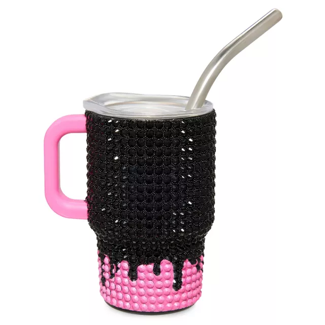 Ghost Face Rhinestone Mini Travel Tumbler with Straw - 3 oz. at Spencer's