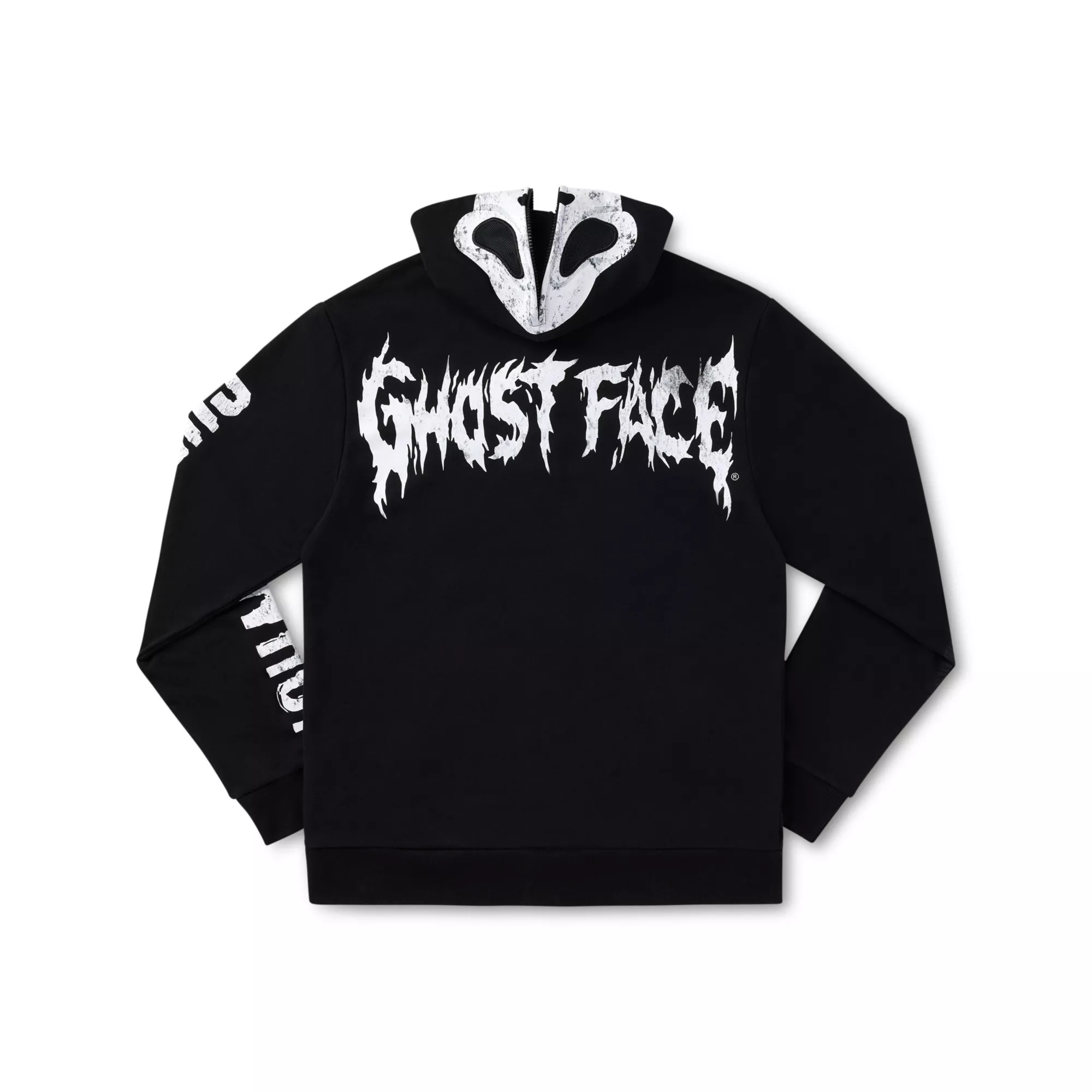 Ghost Face Zip-Up Mask Hoodie at Spencer's