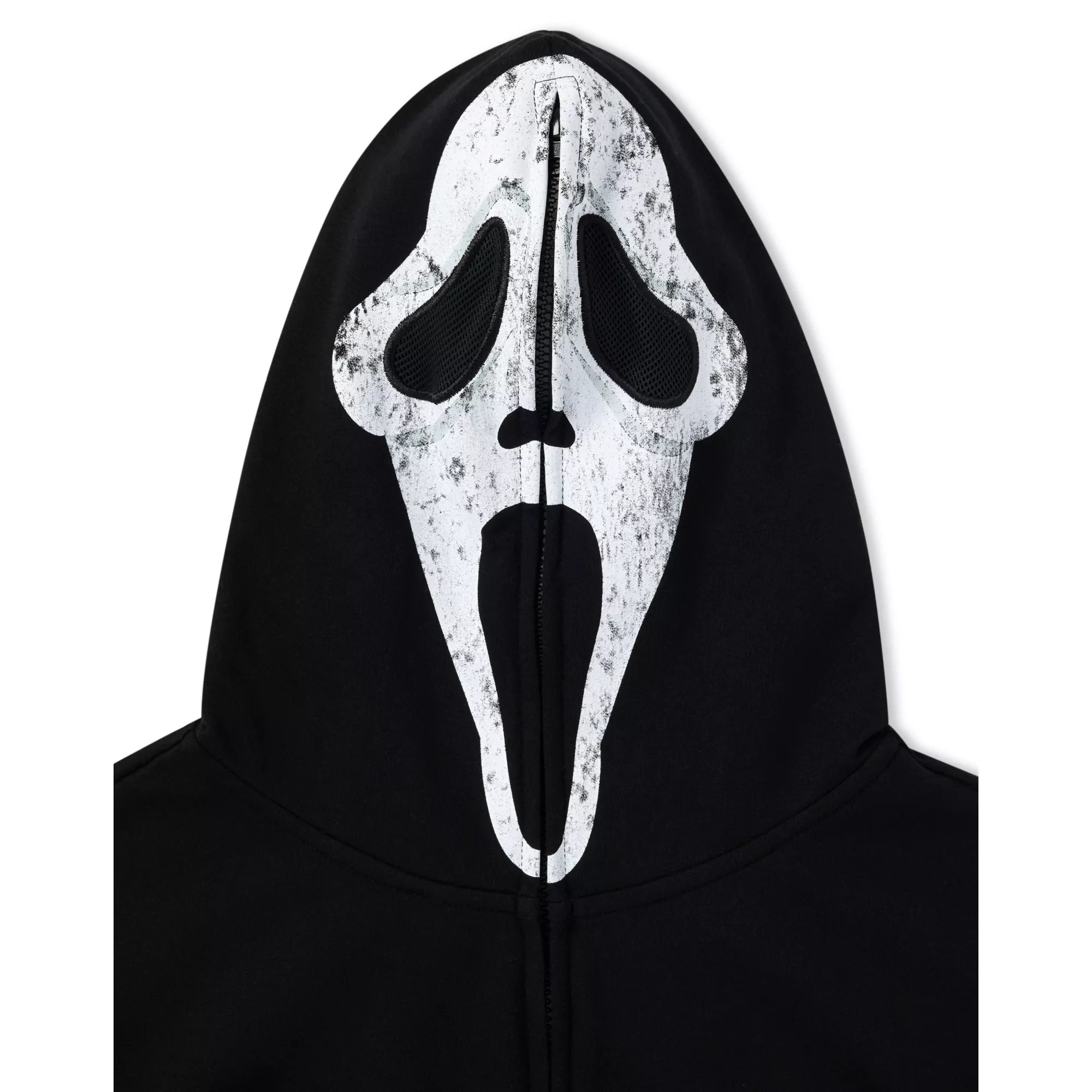 Ghost Face Zip-Up Mask Hoodie at Spencer's
