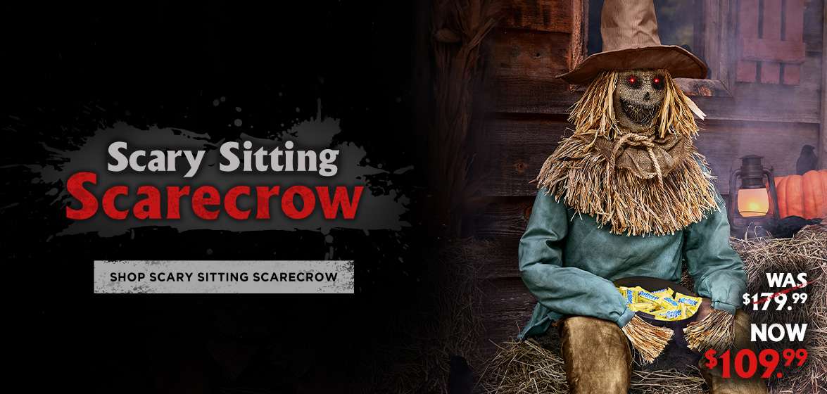Scary Sitting Scarecrow