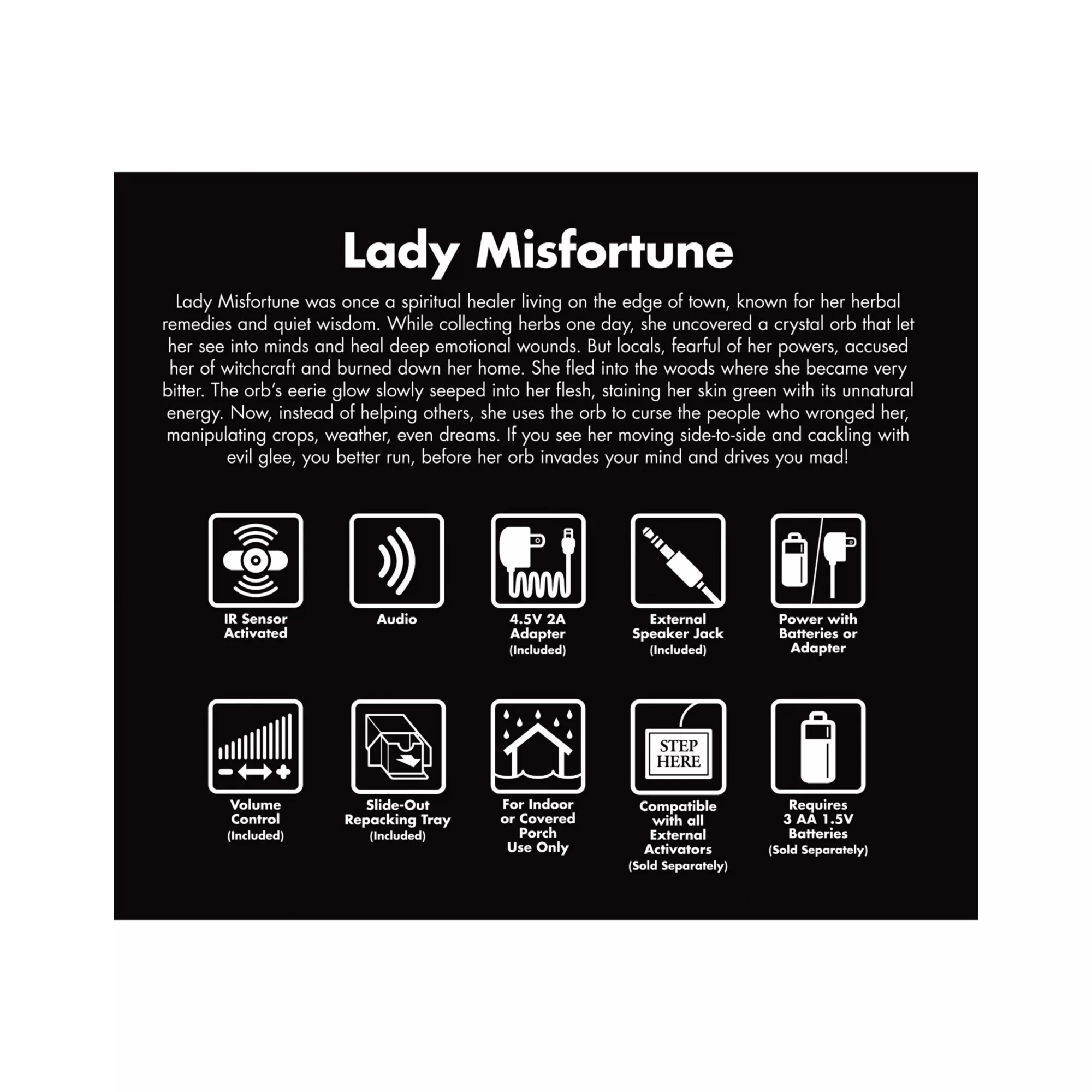 6 Ft 11 In Lady Misfortune Animatronic at Spirit Halloween