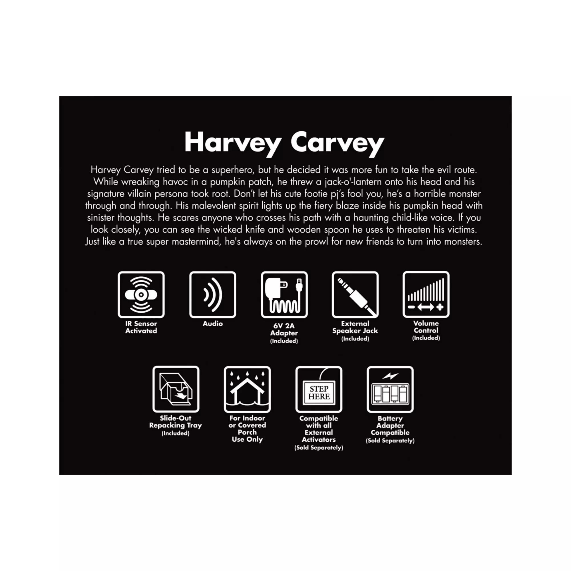 4 Ft 4 In Harvey Carvey Animatronic at Spirit Halloween