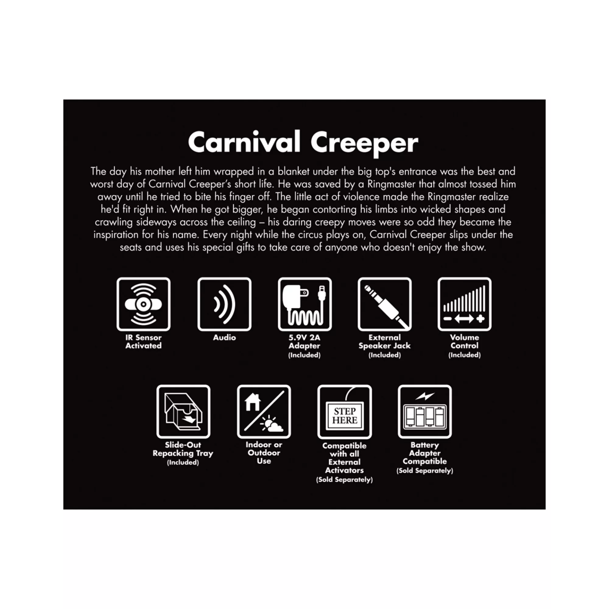 3 Ft 9 In Carnival Creeper Animatronic at Spirit Halloween