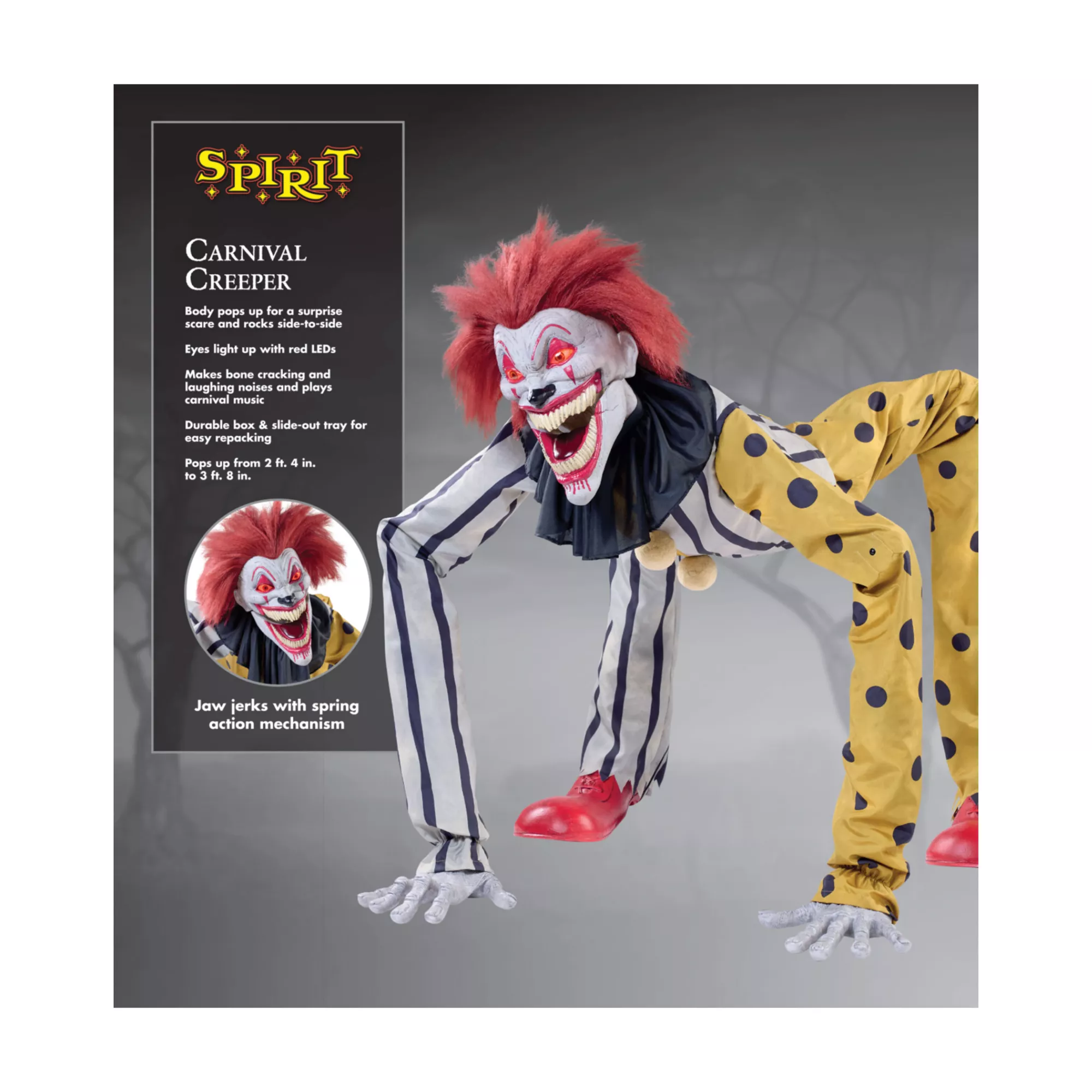 3 Ft 9 In Carnival Creeper Animatronic at Spirit Halloween