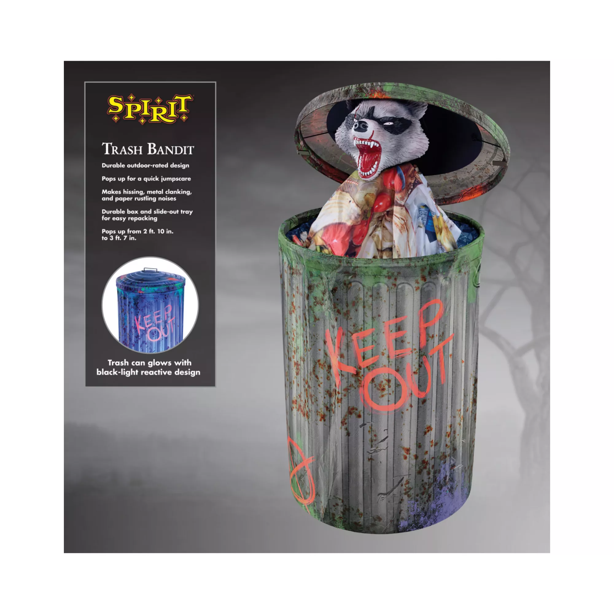 3 Ft 7 In Trash Bandit Animatronic at Spirit Halloween