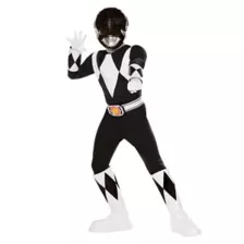 Kids Black Power Ranger Costume - Mighty Morphin Power Rangers at Spirit Halloween