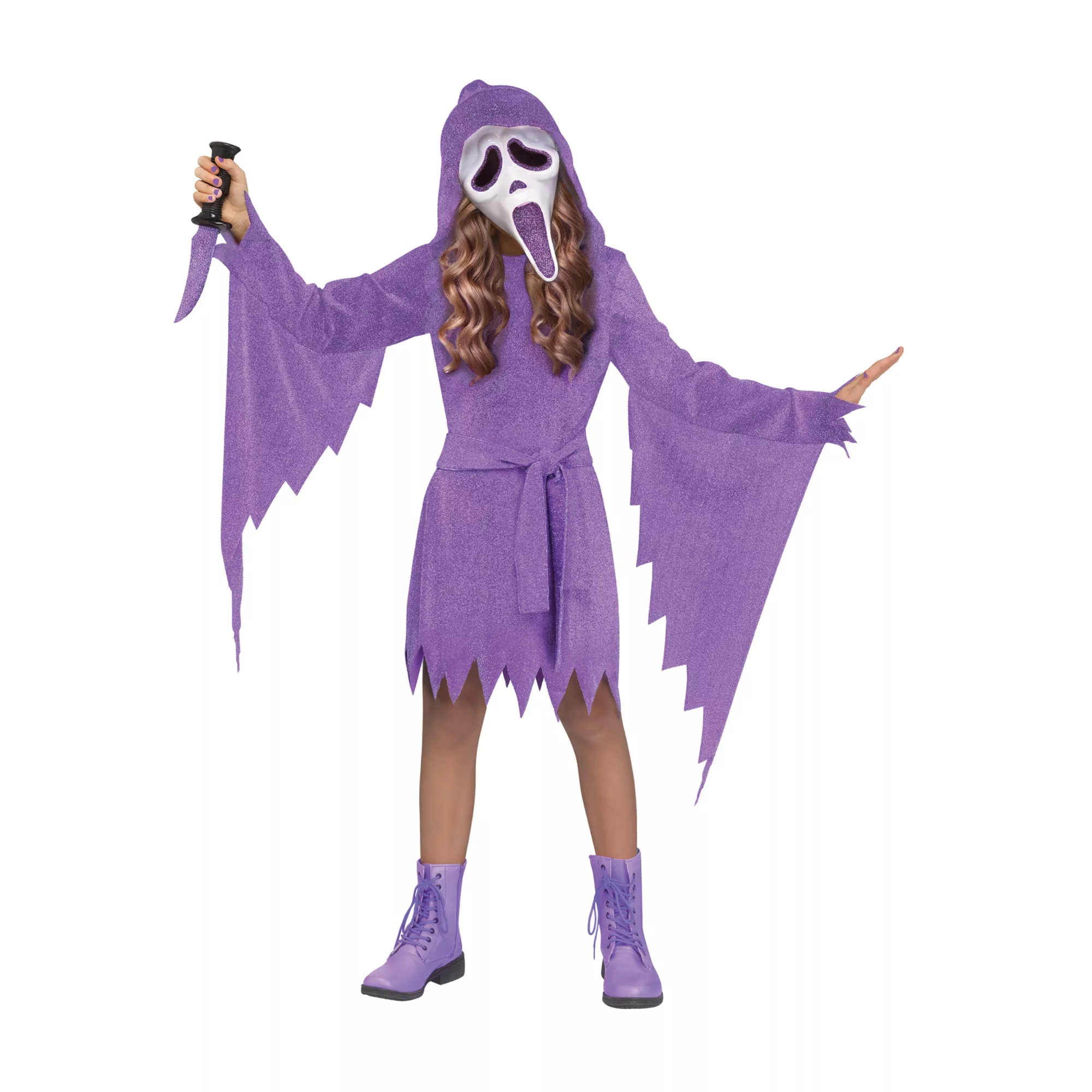 Kids Lavender Ghost Face Dress Costume at Spirit Halloween