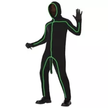 Adult Light-Up Crude Stick Figure Costume at Spirit Halloween