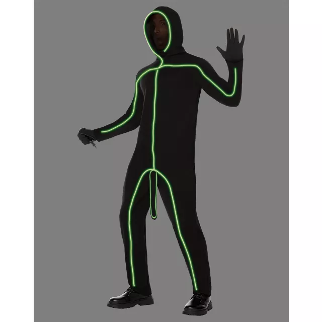 Adult Light-Up Crude Stick Figure Costume at Spirit Halloween