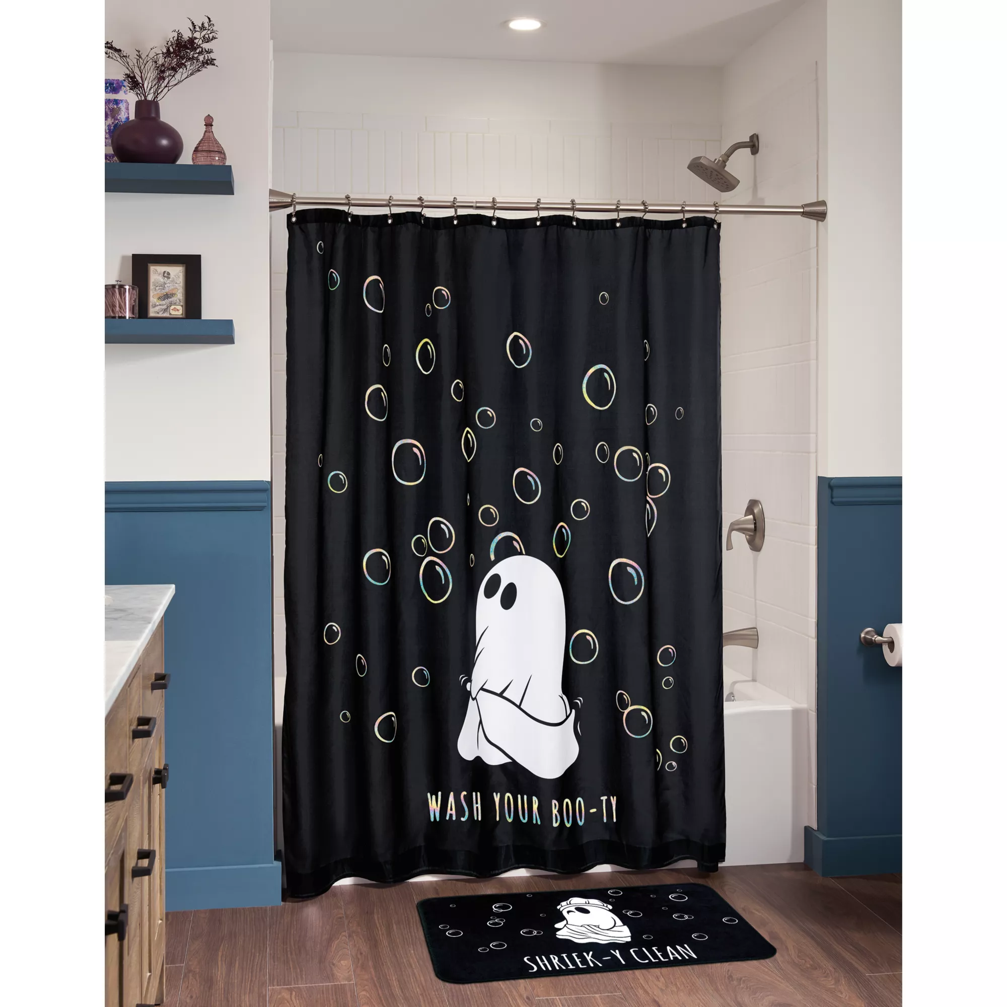 Shriek-y Clean Ghost Bath Mat at Spirit Halloween