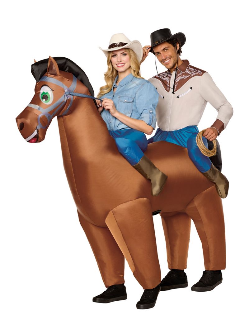 Adult Two-Rider Horse Inflatable Costume