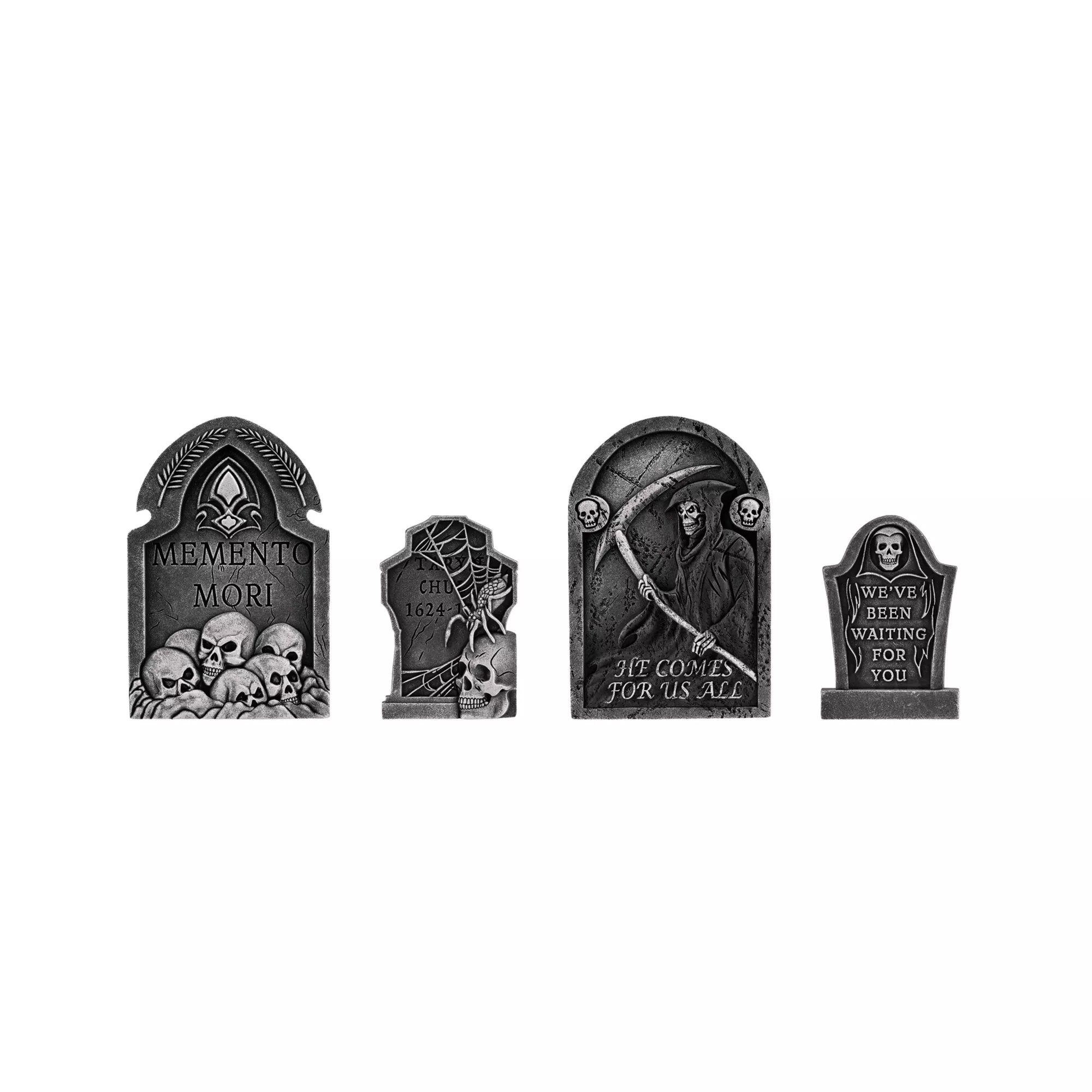 Skull Tombstones - 4 Pack at Spirit Halloween