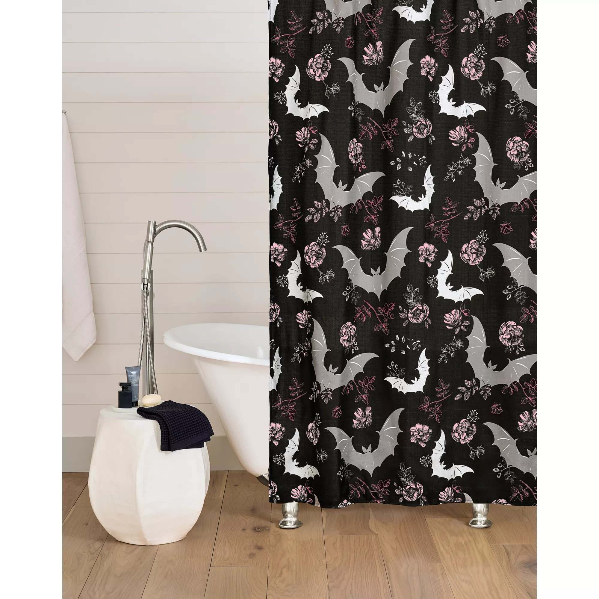 Silver Bats Shower Curtain at Spirit Halloween