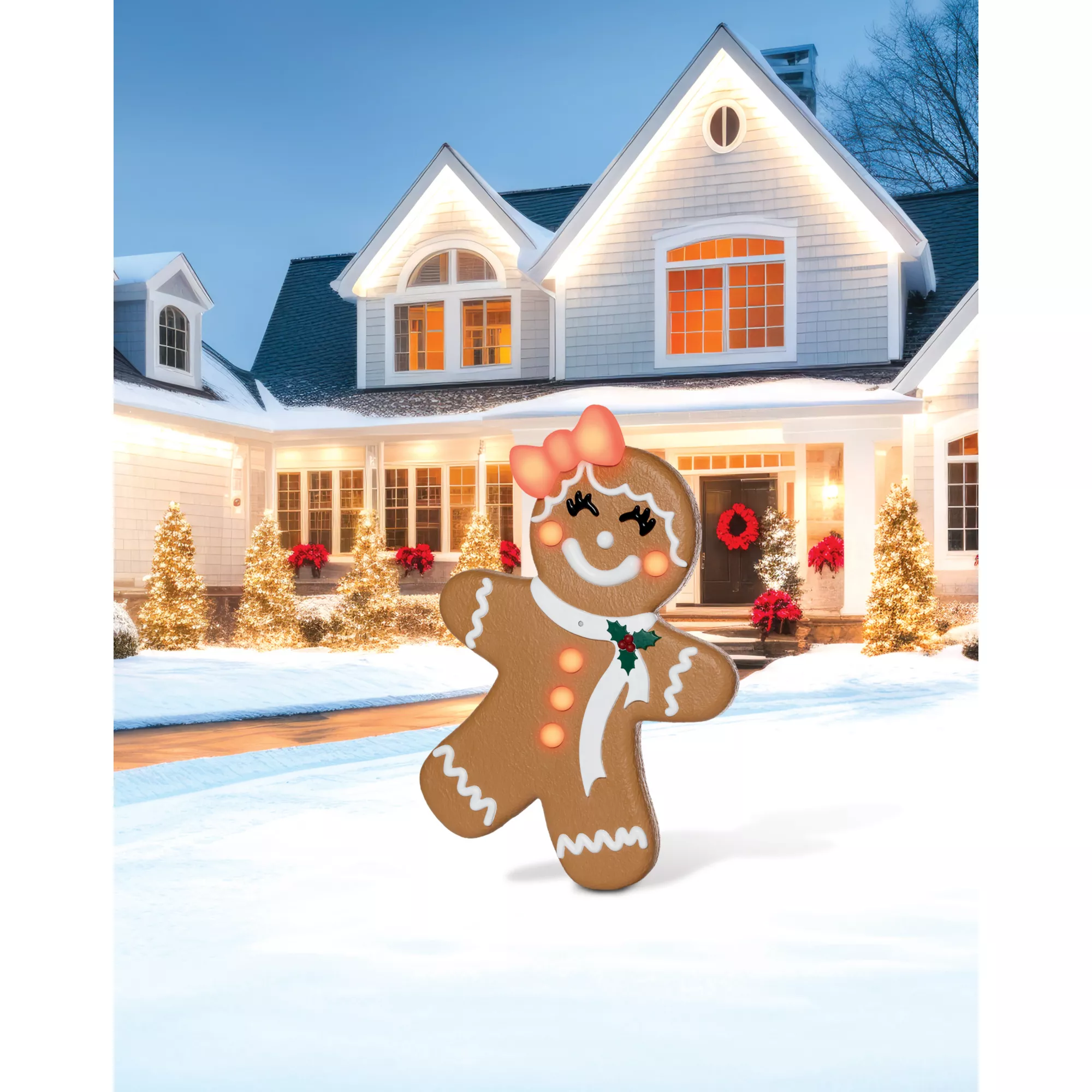 3 Ft Light-Up Gingerbread Girl Animatronic at Spirit Halloween