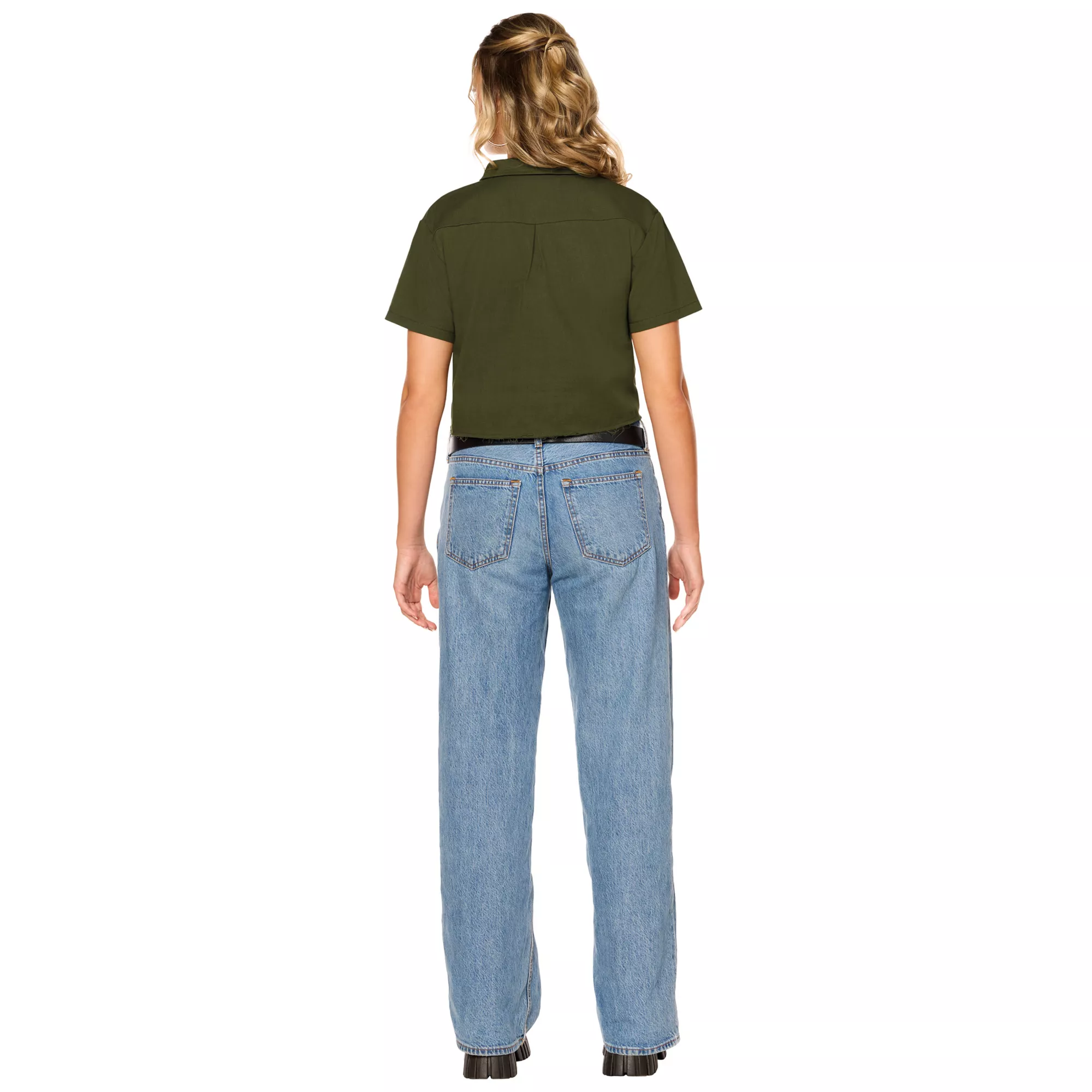 Adult Jason Cropped Work Shirt - Jason Universe at Spirit Halloween