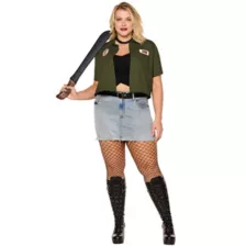 Adult Jason Cropped Work Shirt - Jason Universe at Spirit Halloween