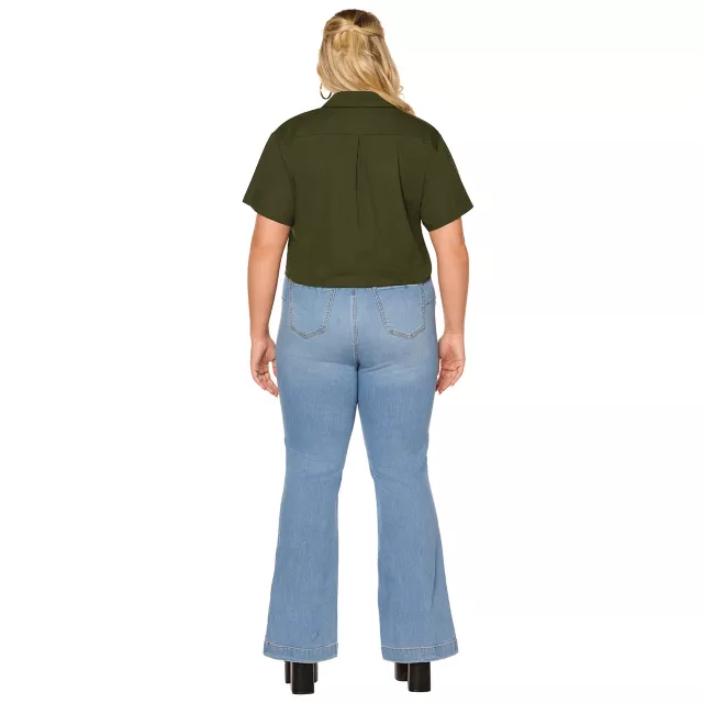 Adult Jason Cropped Work Shirt - Jason Universe at Spirit Halloween