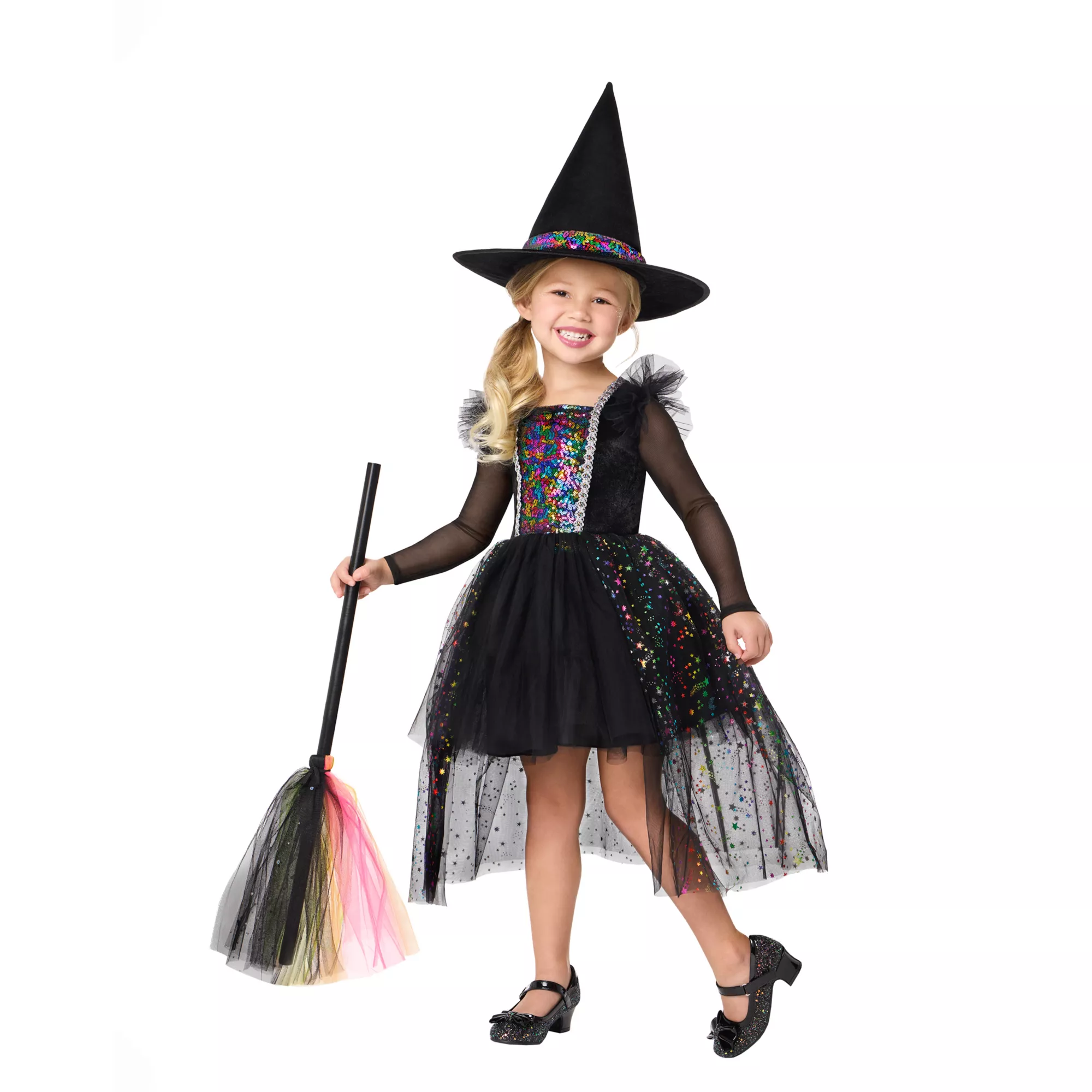 Toddler Rainbow Witch Dress Costume at Spirit Halloween