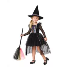 Toddler Rainbow Witch Dress Costume at Spirit Halloween