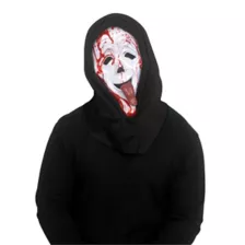 Ghost Face Wassup Bleeding Half Mask - Spirithalloween.com