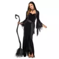 Adult Black Gothic Tattered Hooded Robe at Spirit Halloween