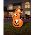 3 Ft 11 In Light-Up Pumpkin Tower Inflatable Decoration at Spirit Halloween