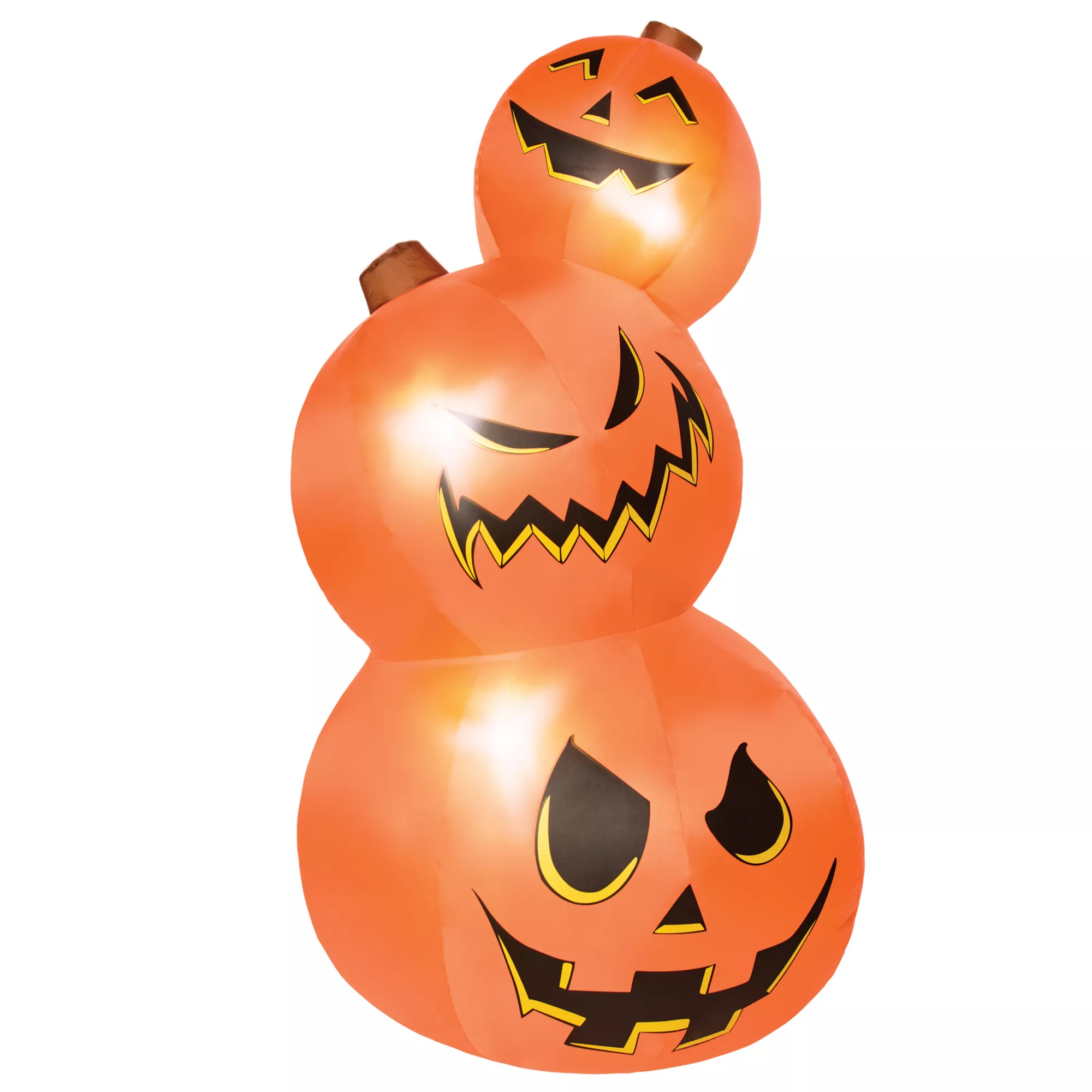 3 Ft 11 In Light-Up Pumpkin Tower Inflatable Decoration at Spirit Halloween