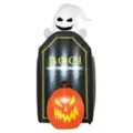 4 Ft 2 In Light-Up Animated Tombstone Ghost Inflatable Decoration at Spirit Halloween