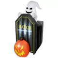 4 Ft 2 In Light-Up Animated Tombstone Ghost Inflatable Decoration at Spirit Halloween