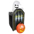 4 Ft 2 In Light-Up Animated Tombstone Ghost Inflatable Decoration at Spirit Halloween