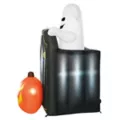4 Ft 2 In Light-Up Animated Tombstone Ghost Inflatable Decoration at Spirit Halloween