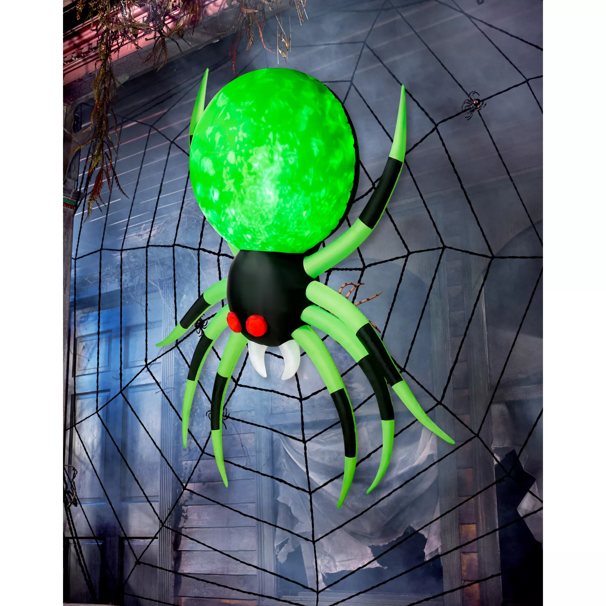 8 Ft Light-Up Hanging Spider Inflatable Decoration at Spirit Halloween