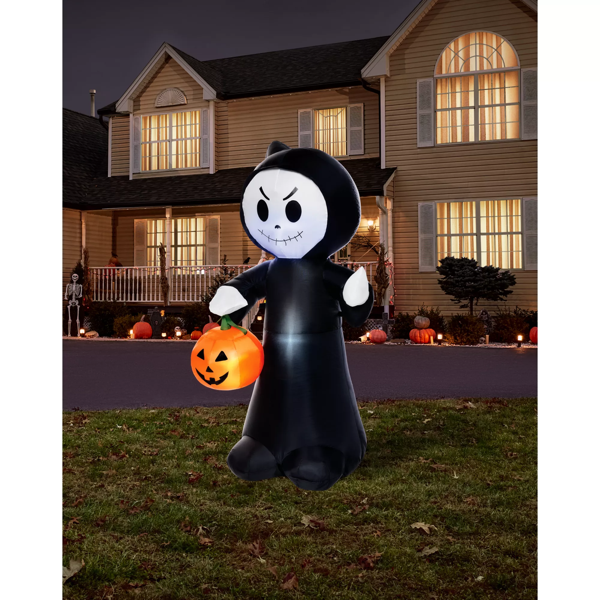 3 Ft 11 In Light-Up Reaper Inflatable Decoration at Spirit Halloween