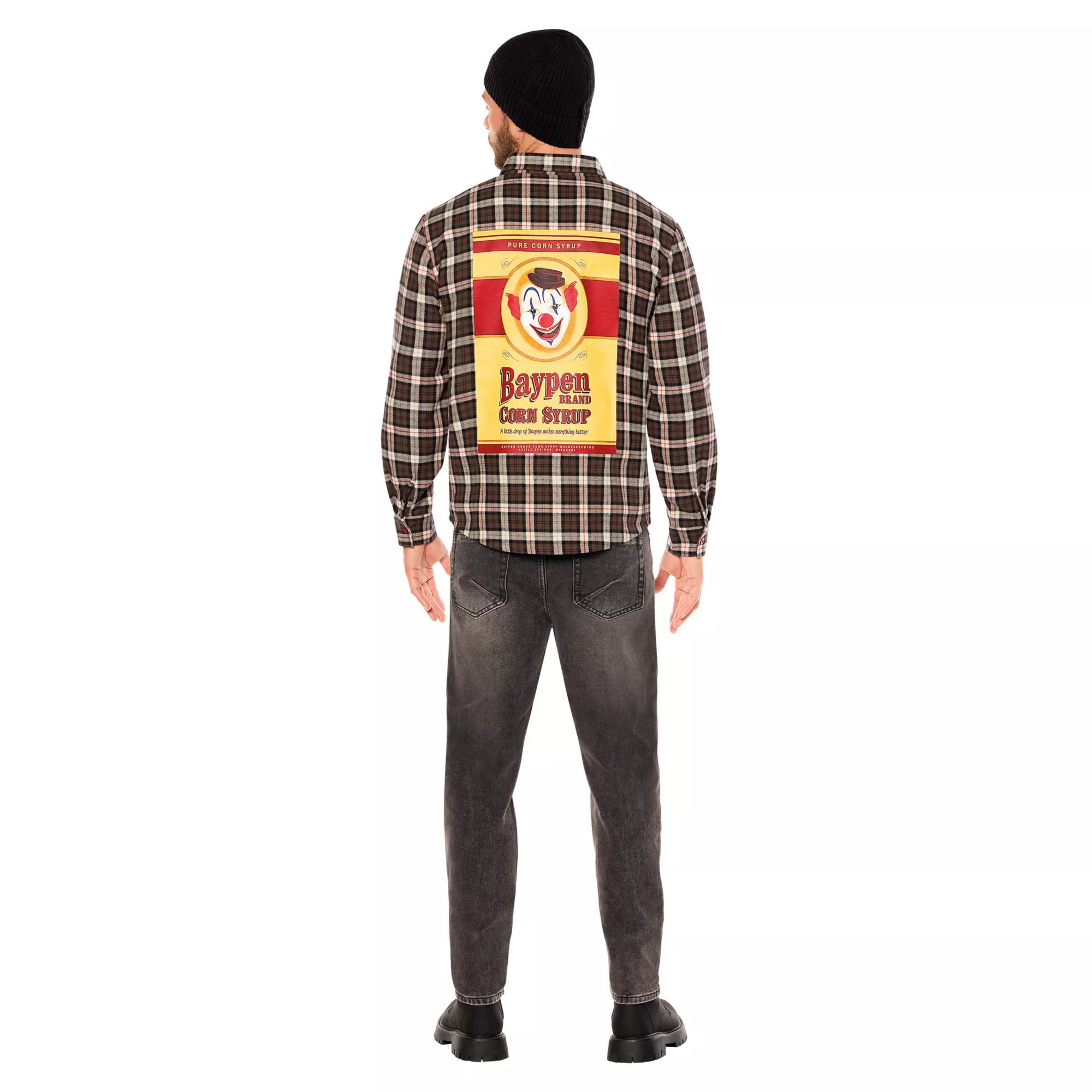 Adult Clown in a Cornfield Flannel Shirt at Spirit Halloween