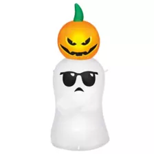 4 Ft Ghost and Pumpkin Inflatable Decoration at Spirit Halloween