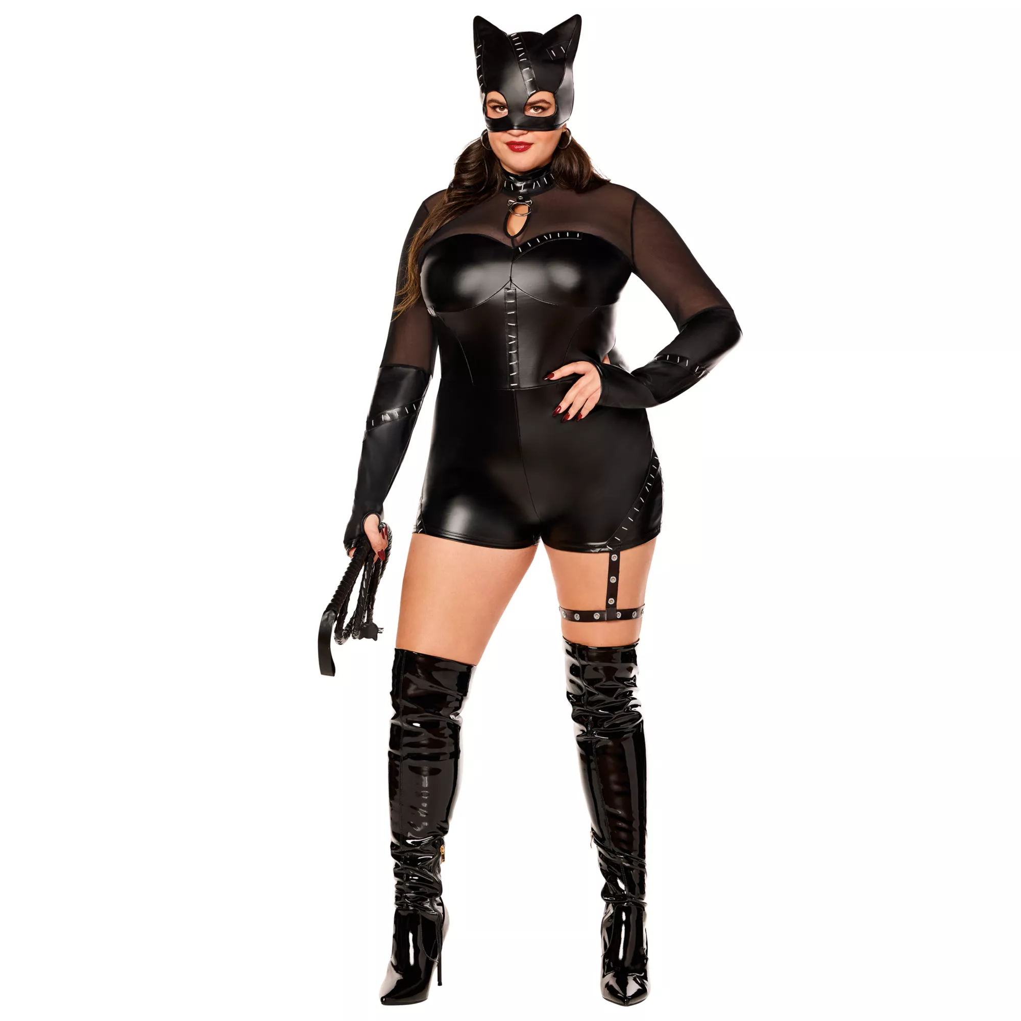 Adult Catwoman Romper Costume - DC Villains at Spirit Halloween