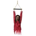 Half Body Hanging Female Zombie at Spirit Halloween