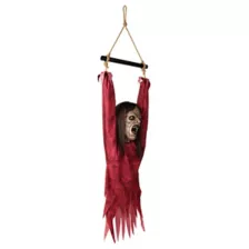 Half Body Hanging Female Zombie at Spirit Halloween