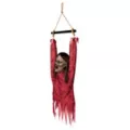 Half Body Hanging Female Zombie at Spirit Halloween