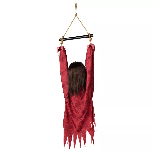 Half Body Hanging Female Zombie at Spirit Halloween