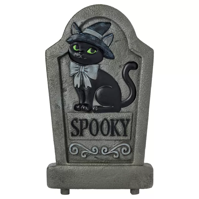 Black Cat Tombstone and Stakes Set at Spirit Halloween