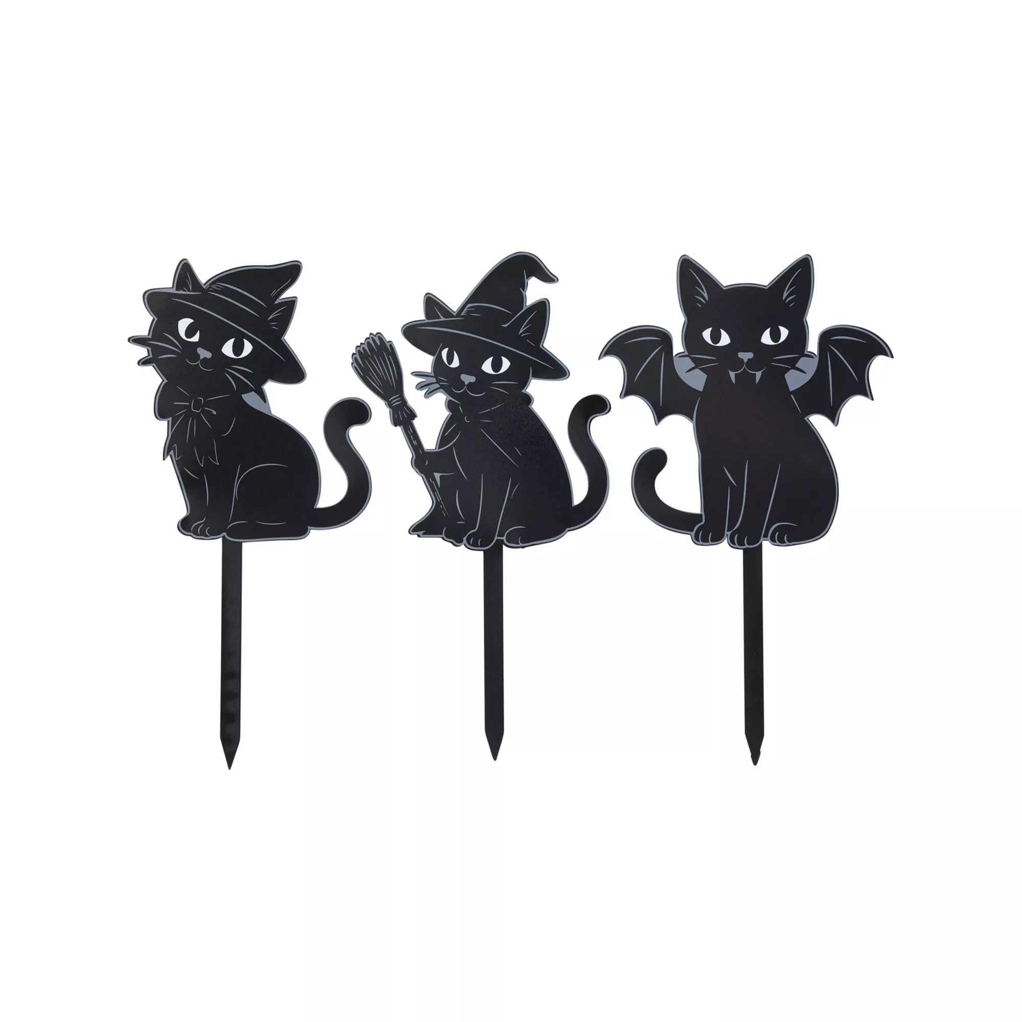 Black Cat Tombstone and Stakes Set at Spirit Halloween